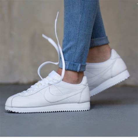 fake white nike cortez|all white nike cortez women.